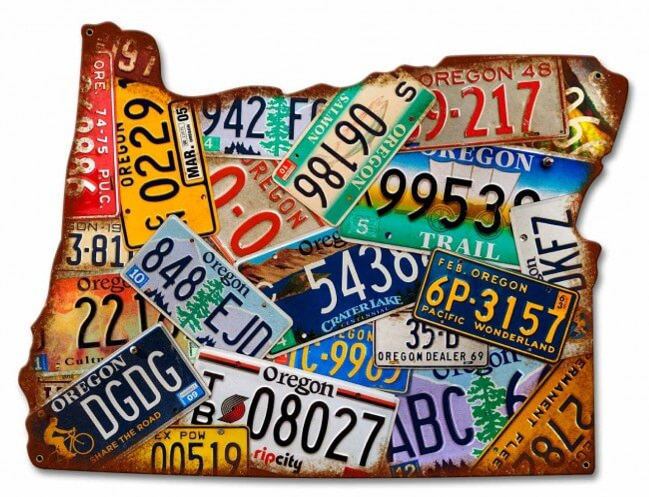 Oregon License Plates Metal Sign 19 x 14 Inches