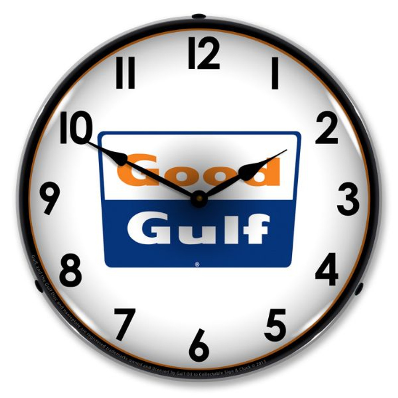 Good Gulf LED Lighted Wall Clock 14 x 14 Inches