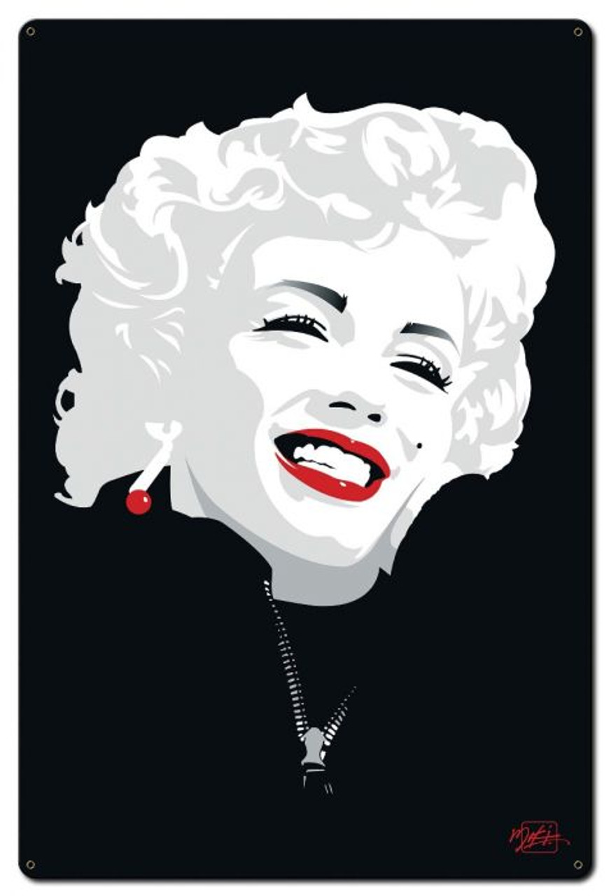 Miki Marilyn Monroe Metal Sign 24 x 36 Inches
