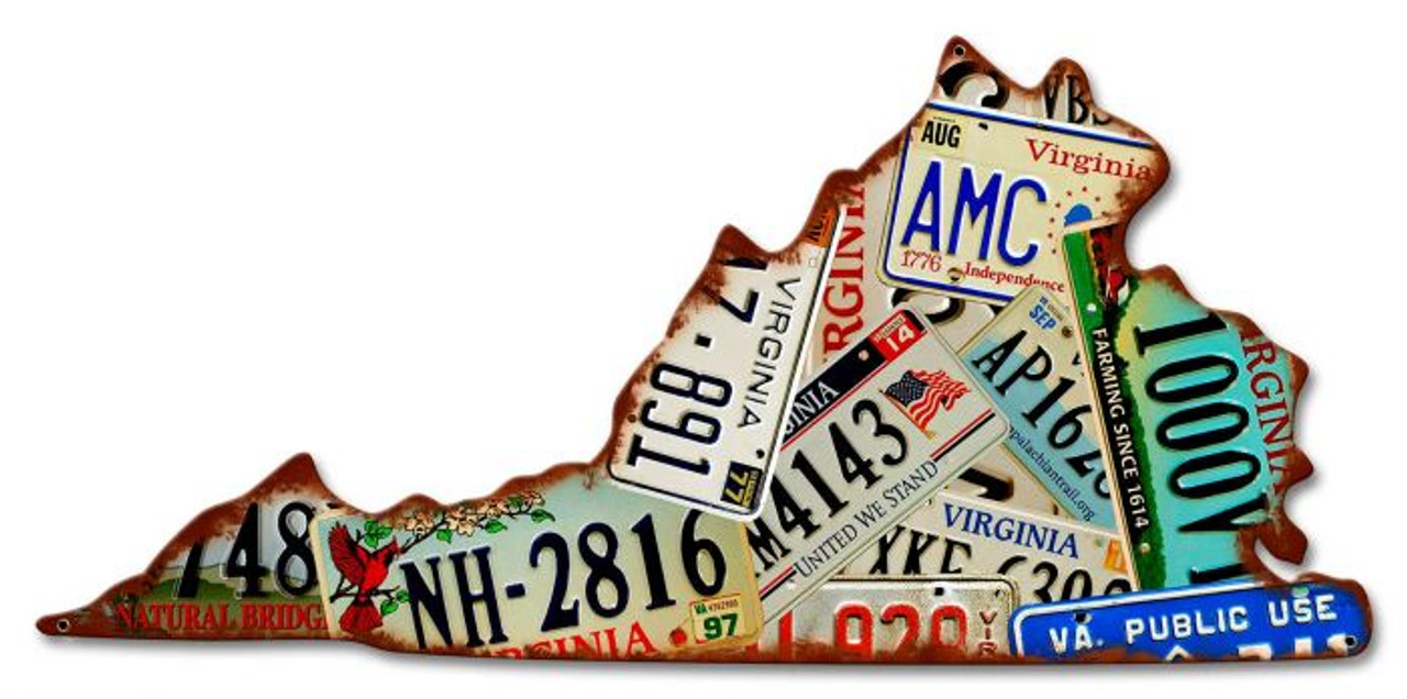 Virginia License Plates Metal Sign 23 x 11 Inches