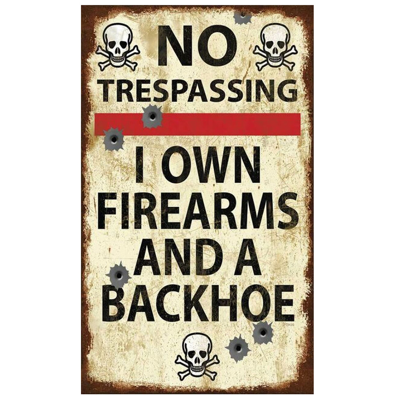No Trespassing Vintage Metal Sign 8 x 14 Inches