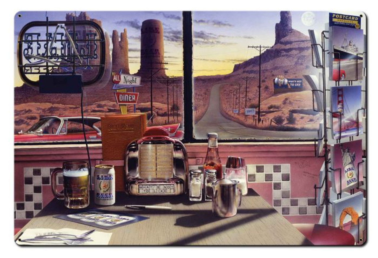 All Night Diner Metal Sign 36 x 24 Inches