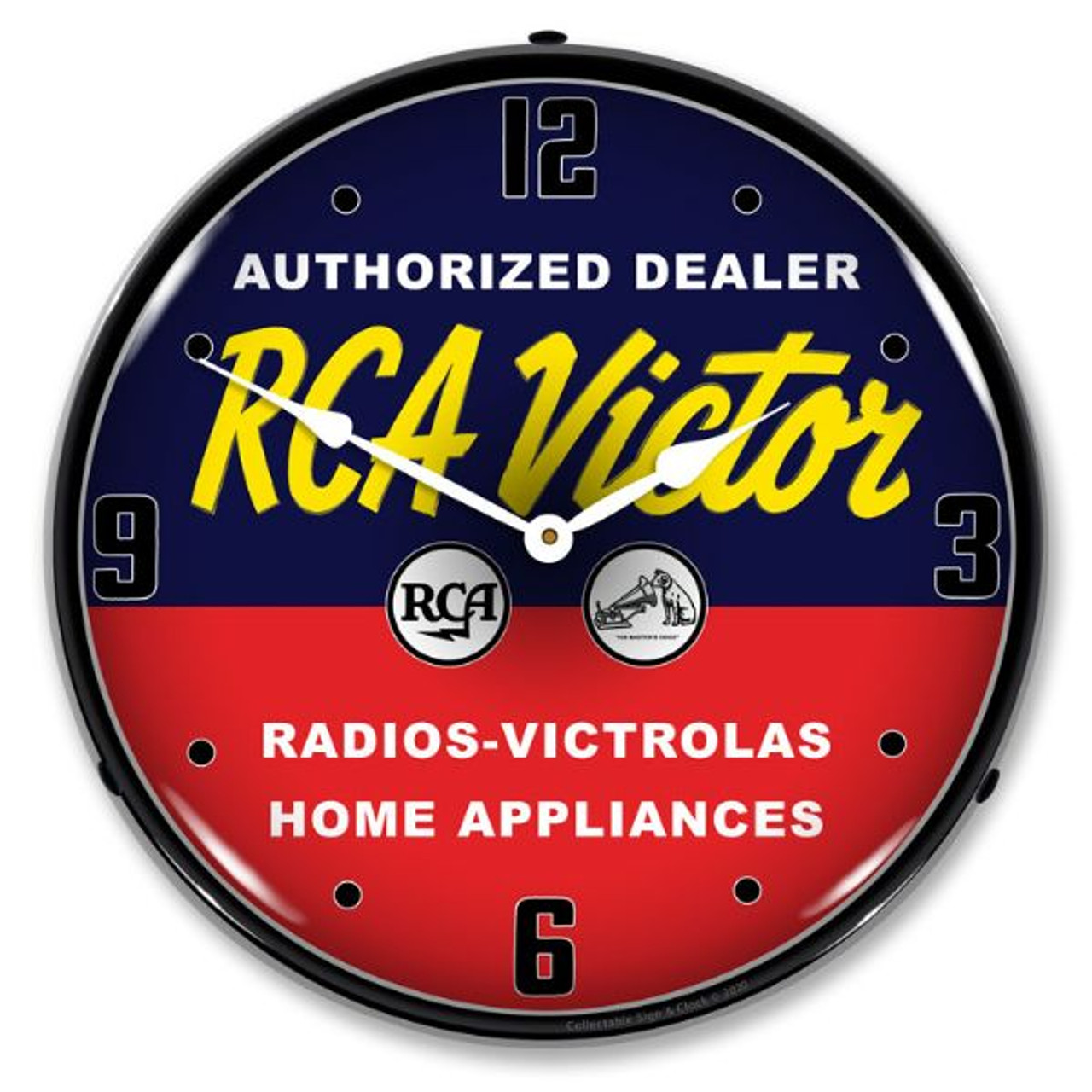 RCA Victor Authorized Dealer LED Lighted Wall Clock 14 x 14 Inches