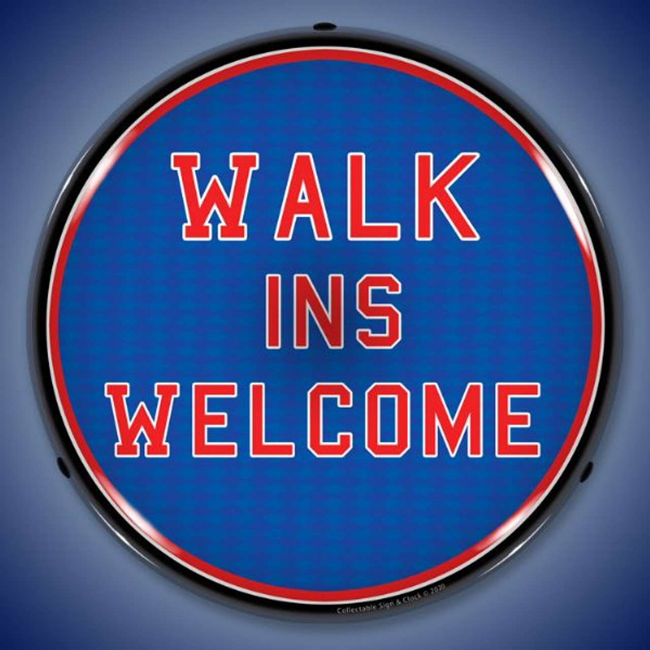 Walk Ins Welcome LED Lighted Business Sign 14 x 14 Inches