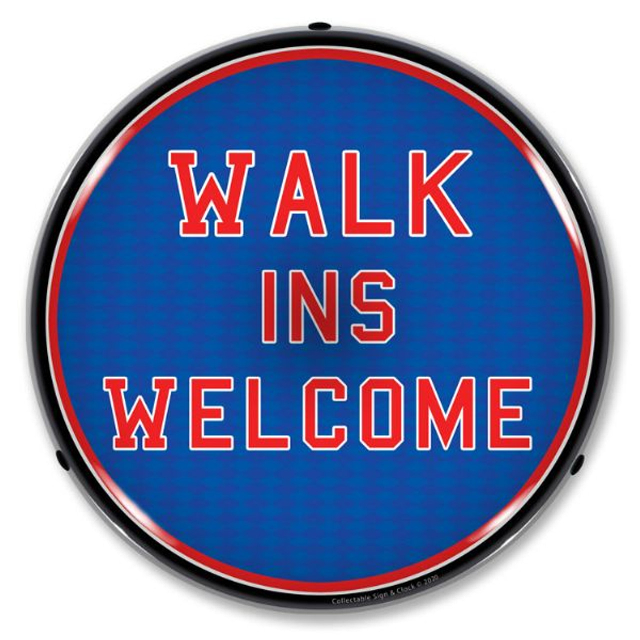 Walk Ins Welcome LED Lighted Business Sign 14 x 14 Inches