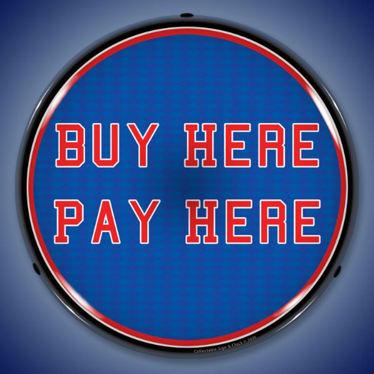 Buy Here Pay Here LED Lighted Business Sign 14 x 14 Inches