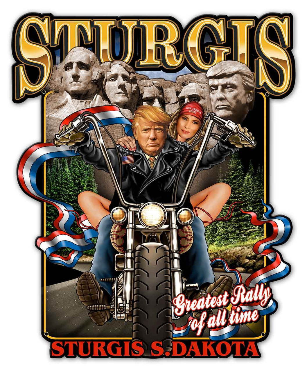 STURGIS スタージス 2000 サインプレート 看板 大型 【希少】 Sturgis Rally Metal Sign 18 x 22 Inches