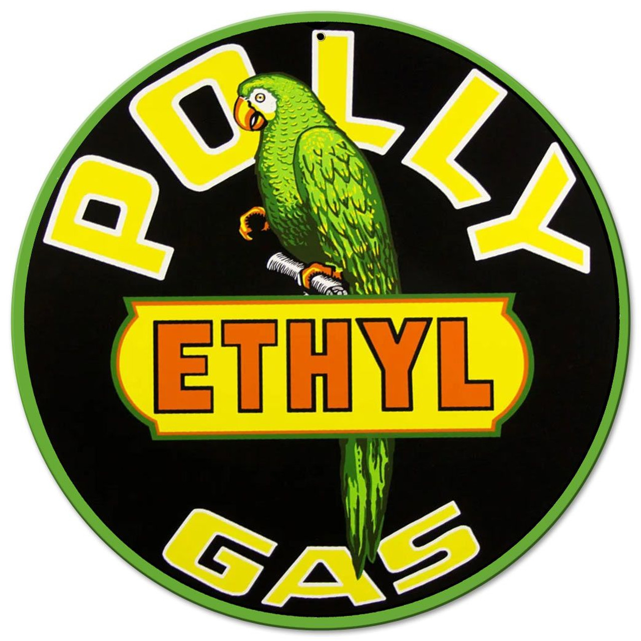 Polly Gas Metal Sign 14 x 14 Inches