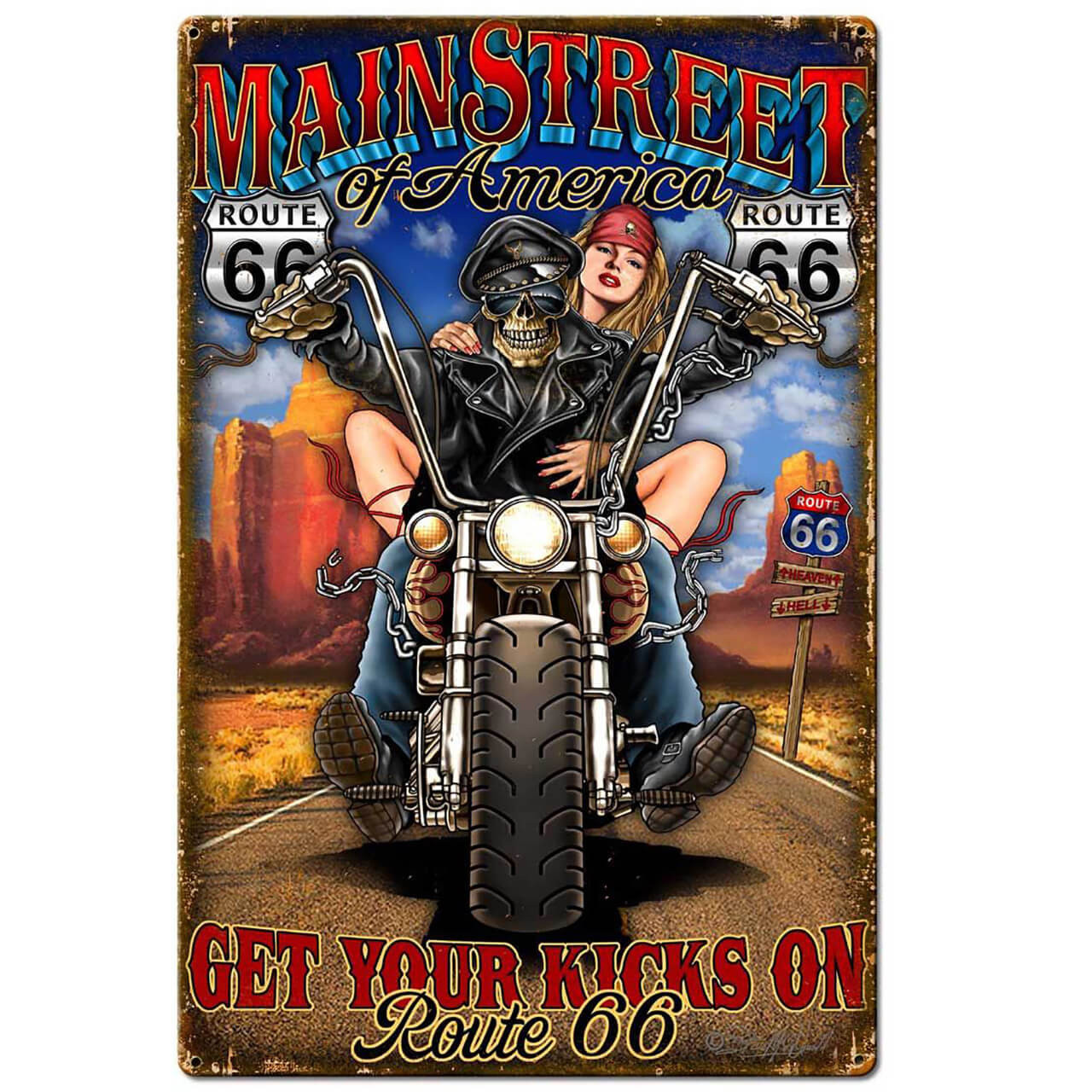 Main Street Metal Sign 18 x 27 Inches