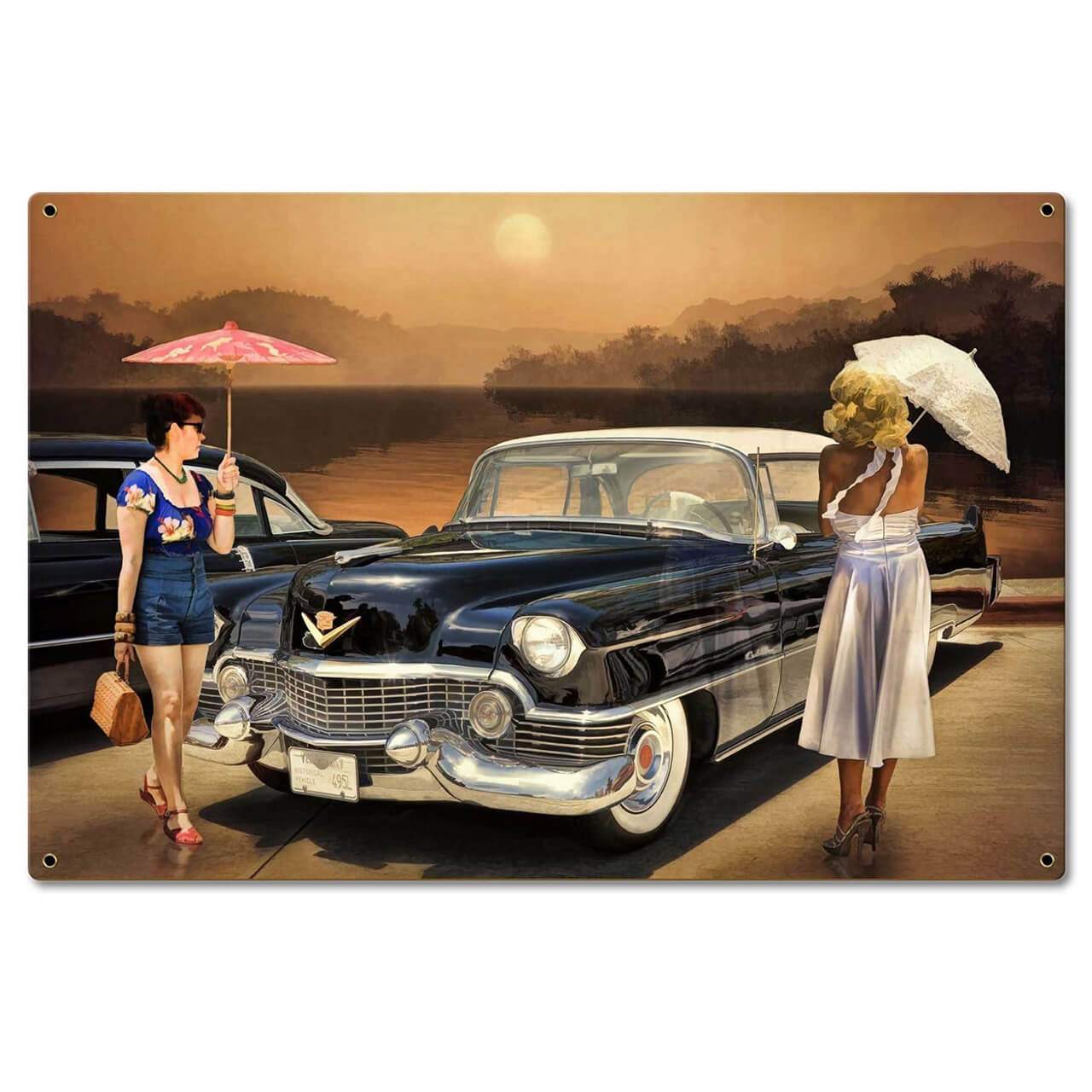 Women Love The Cadillac Philosophy Metal Sign 24 x 16 Inches