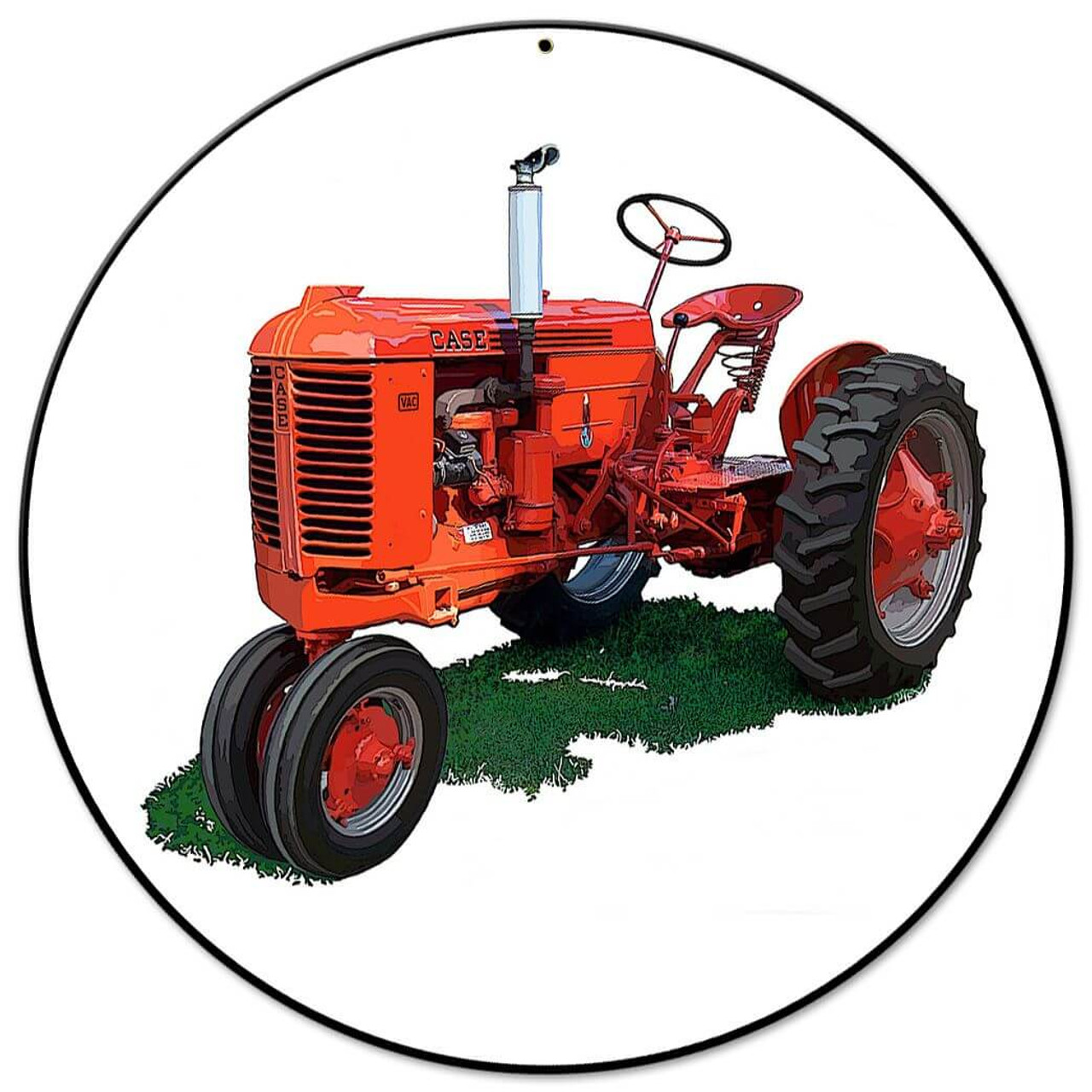 Case Tractor Model VAC Metal Sign 14 x 14 Inches