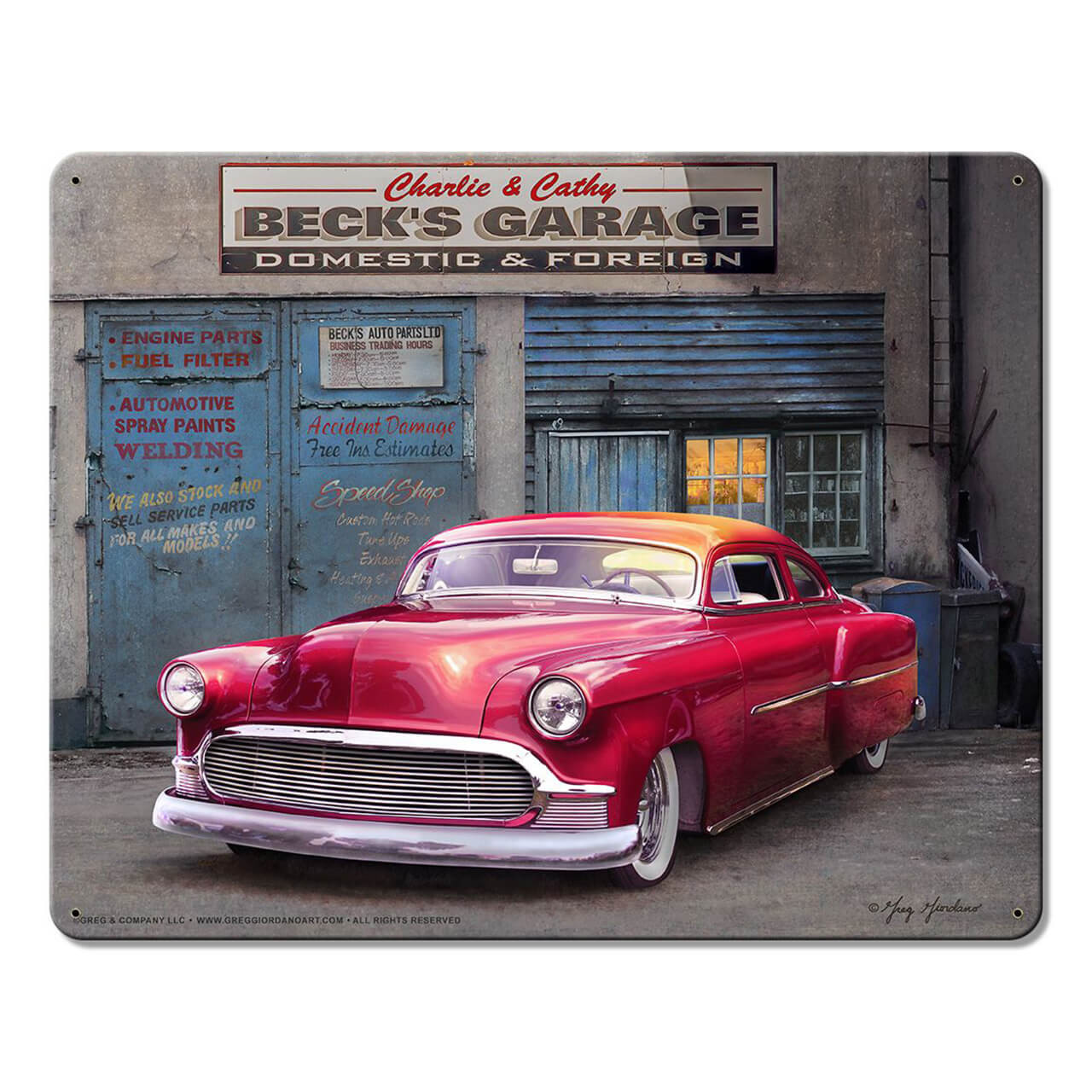 Beck's Garage Metal Sign 15 x 12 Inches