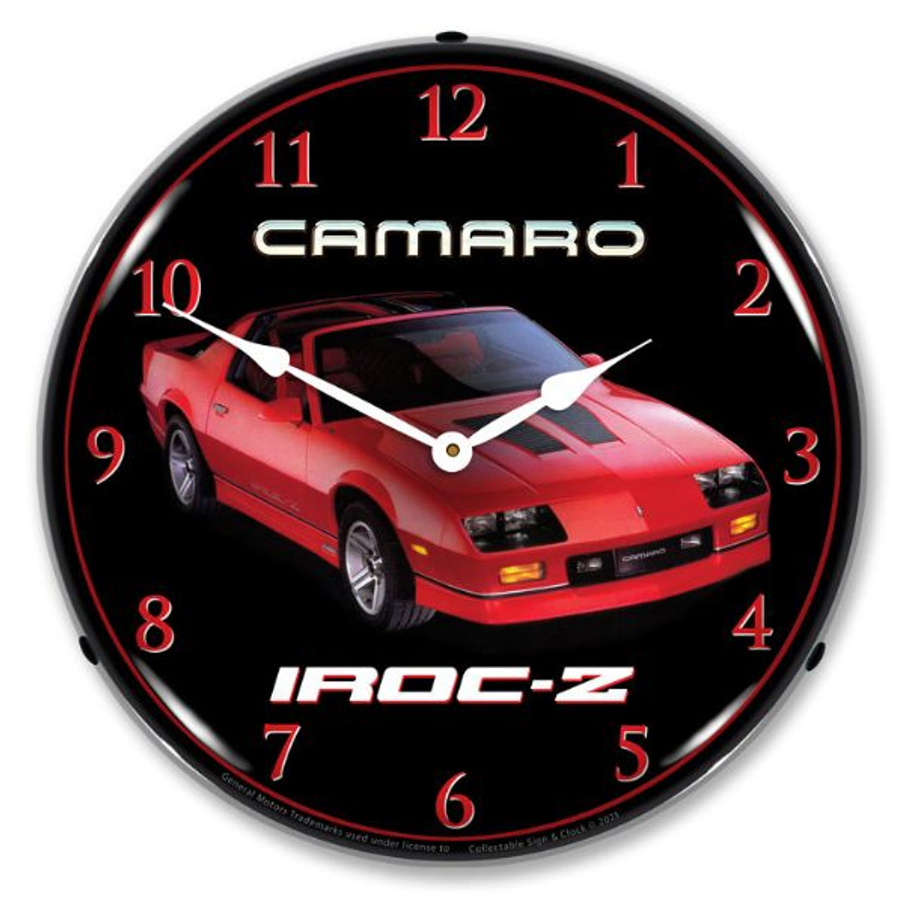 1987 Camaro IROC-Z LED Lighted Wall Clock 14 x 14 Inches