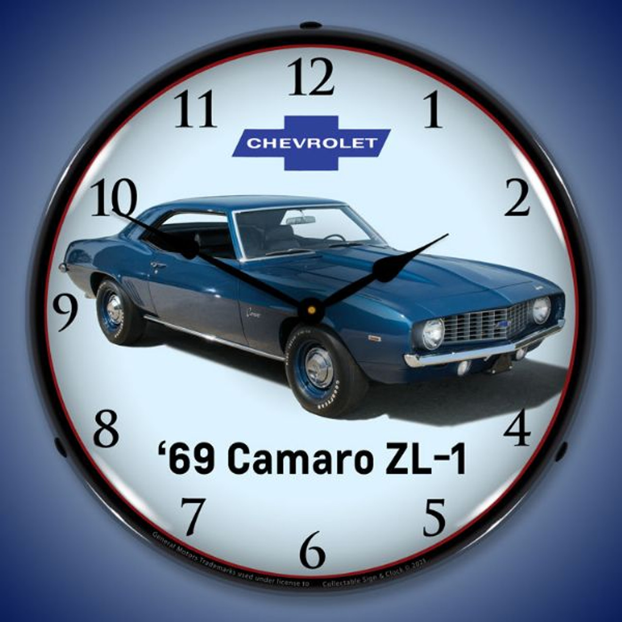 1969 Camaro ZL-1 LED Lighted Wall Clock 14 x 14 Inches