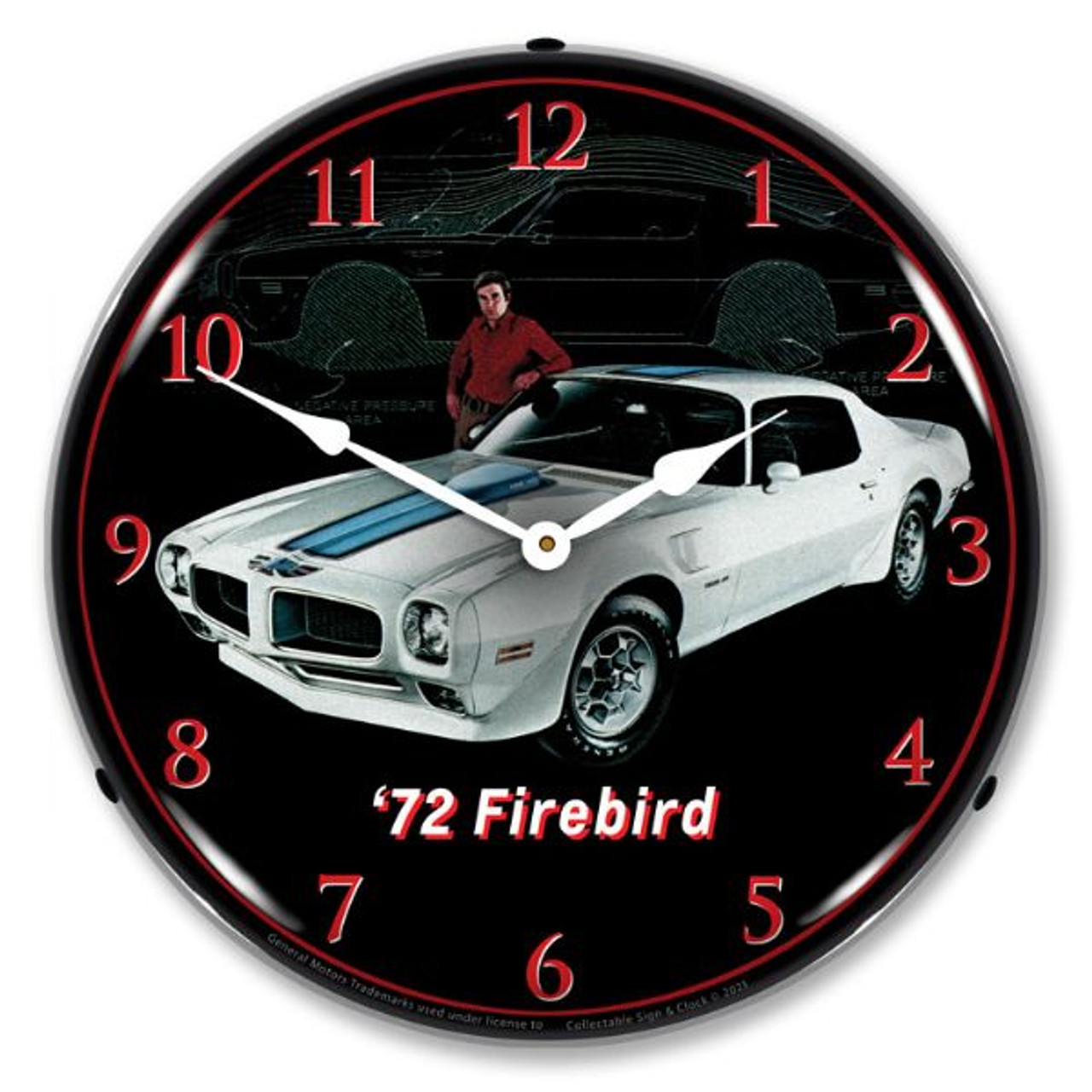 1972 Firebird TA LED Lighted Wall Clock 14 x 14 Inches