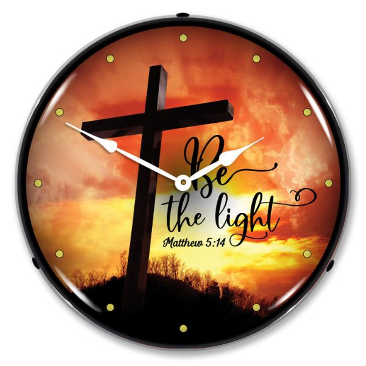 Be the Light LED Lighted Wall Clock 14 x 14 Inches