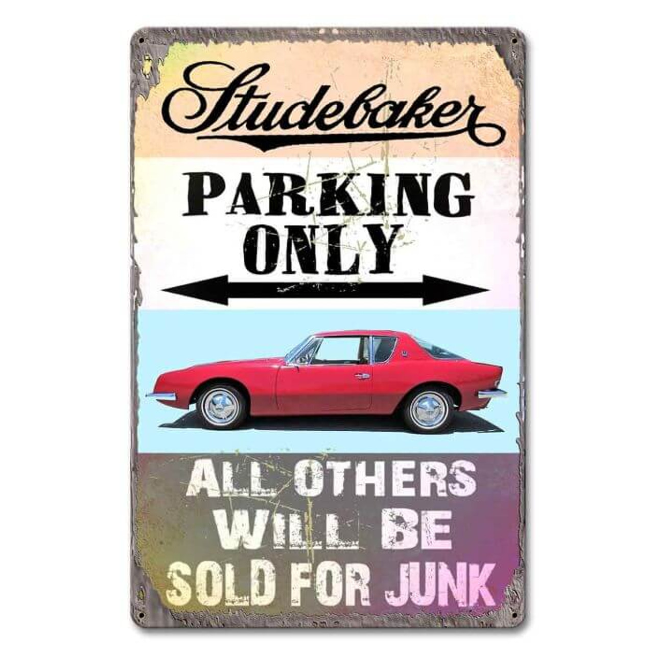 Studebaker Parking Only  #2 Metal Sign 12 x 18 Inches