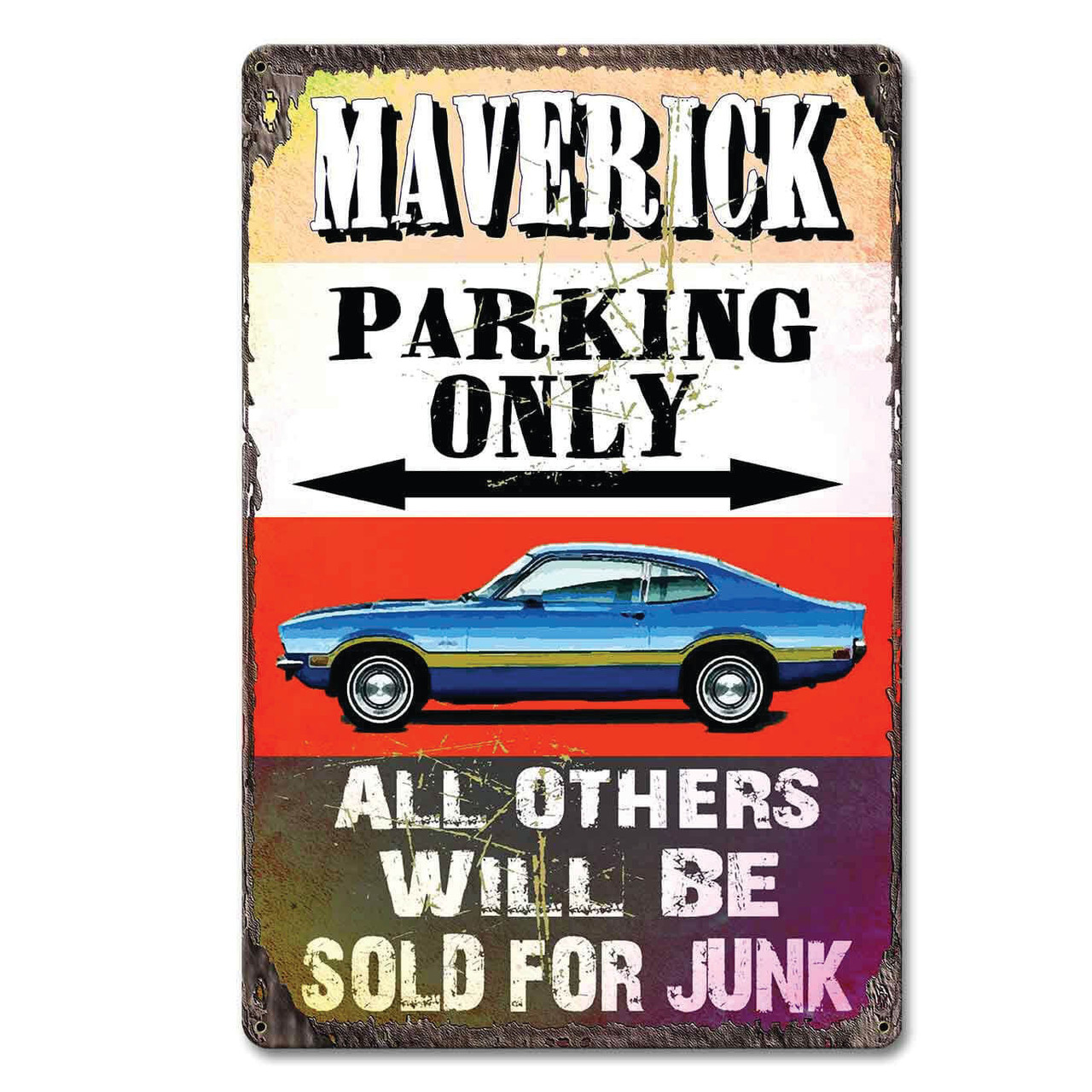 Maverick Parking Only Metal Sign 12 x 18 Inches