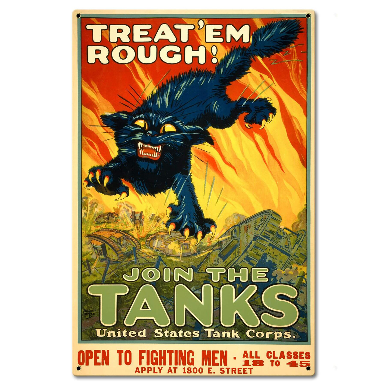 Join the Tanks Metal Sign 12 x 18 Inches 