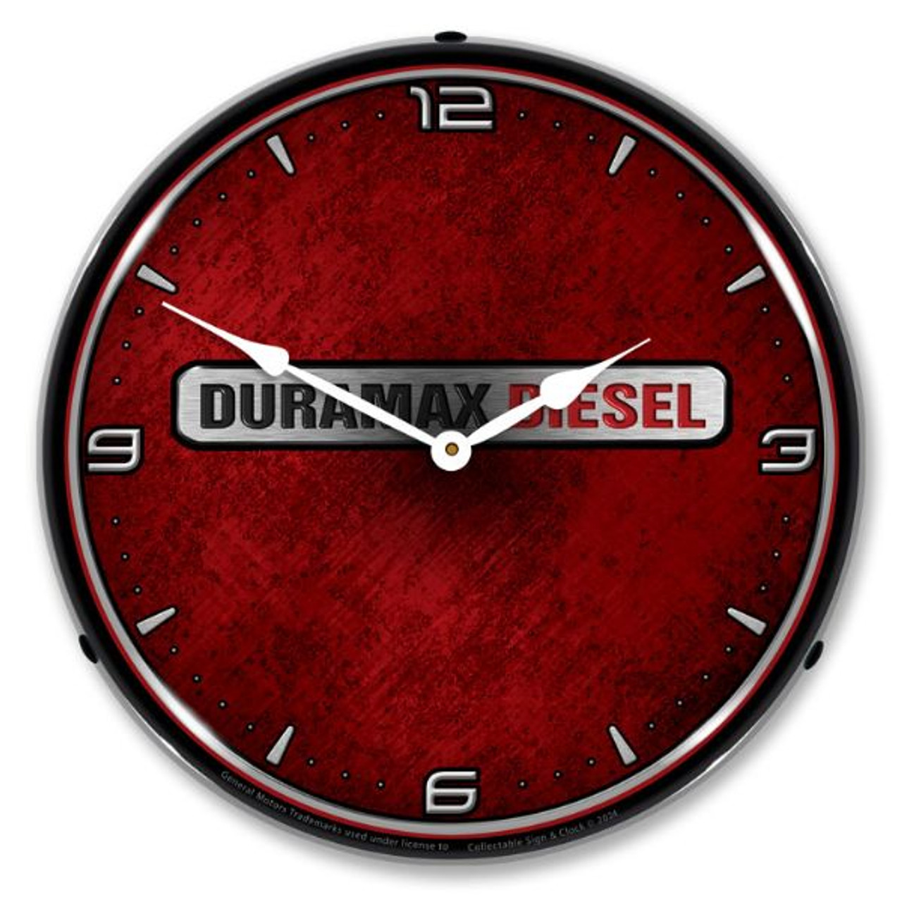 Duramax Diesel LED Lighted Wall Clock 14 x 14 Inches