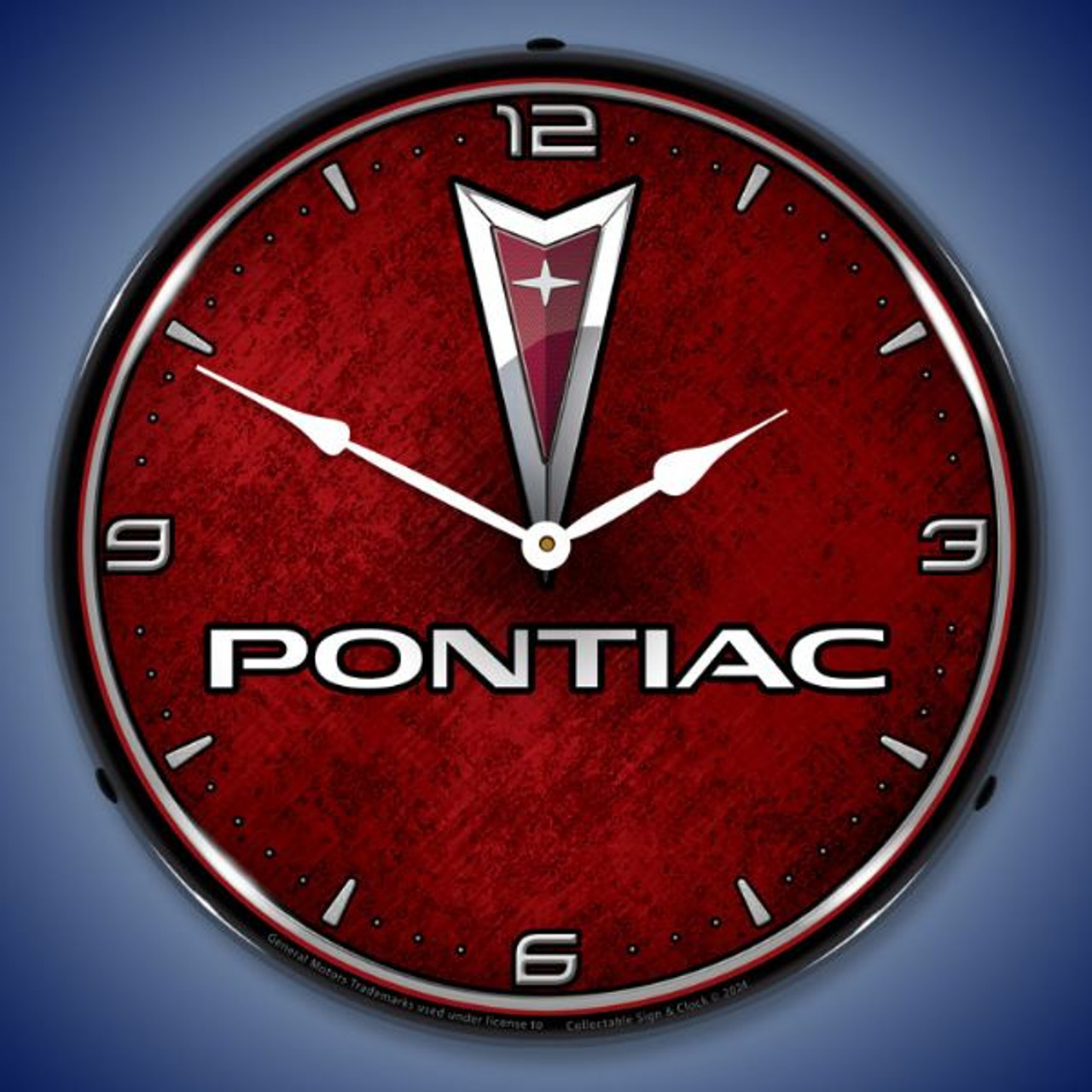 Pontiac LED Lighted Wall Clock 14 x 14 Inches