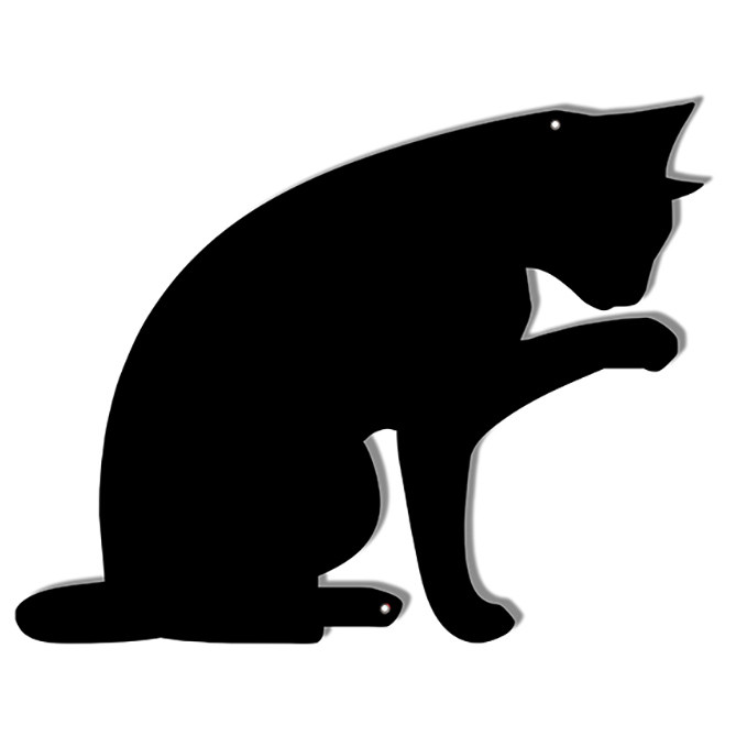 Black Cat Laser Cut Out Metal Sign 16 x 12 Inches