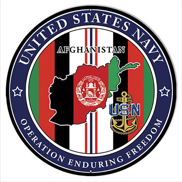 U.S. Navy Military Round Metal Sign 18 x 18 Inches