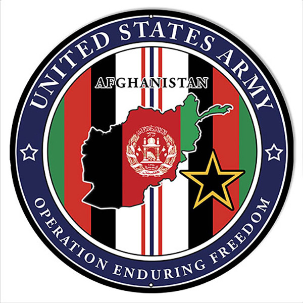U.S. Army Military Round Metal Sign 18 x 18 Inches