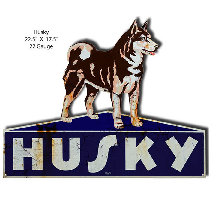Husky Garage Shop Cut-Out Metal Sign 17.5 x 22.5 Inches
