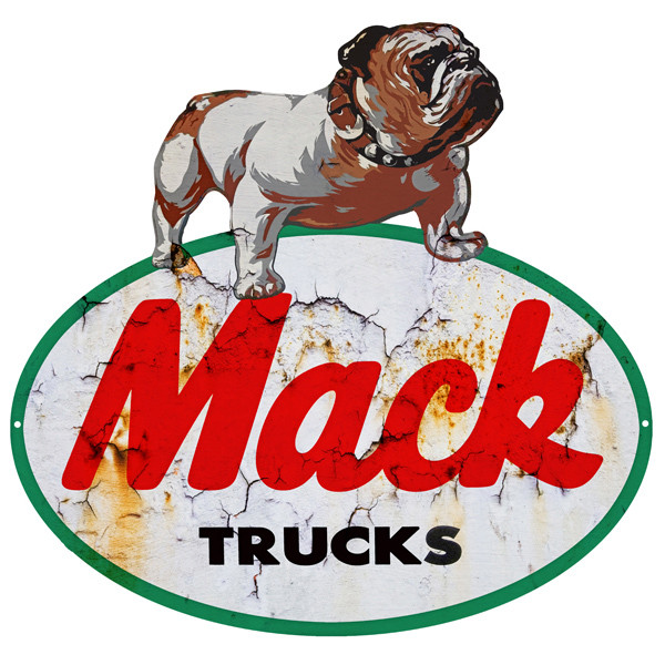 Mack Trucks Cut-Out Metal Sign 34 x 32 Inches