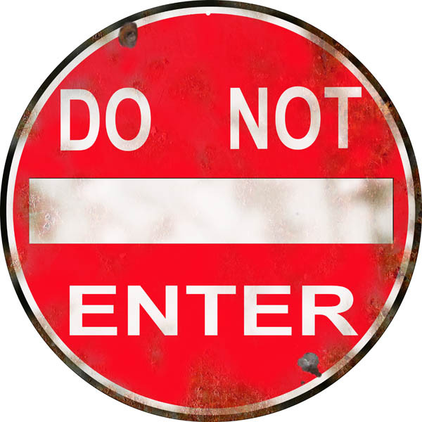 80's U.S.A 『DO NOT ENTER』ロードサイン メタル看板 Do Not Enter No Trespassing Round Metal Sign | 14