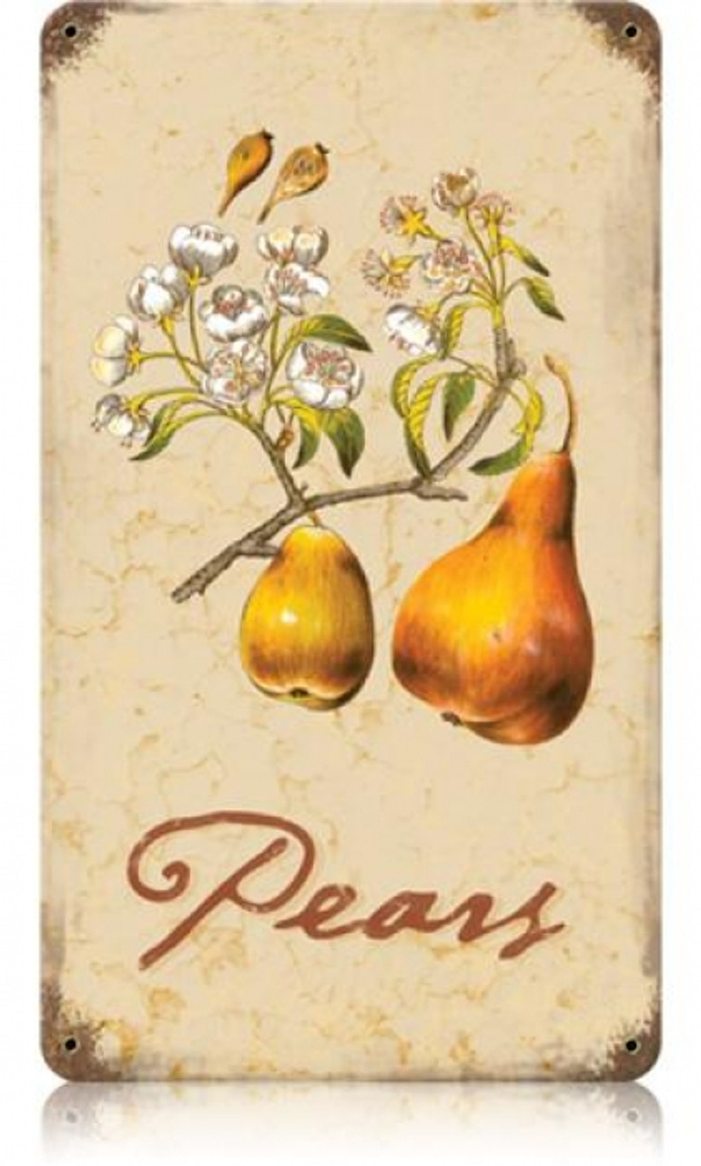 Vintage Pears Metal Sign 8 x 14 Inches