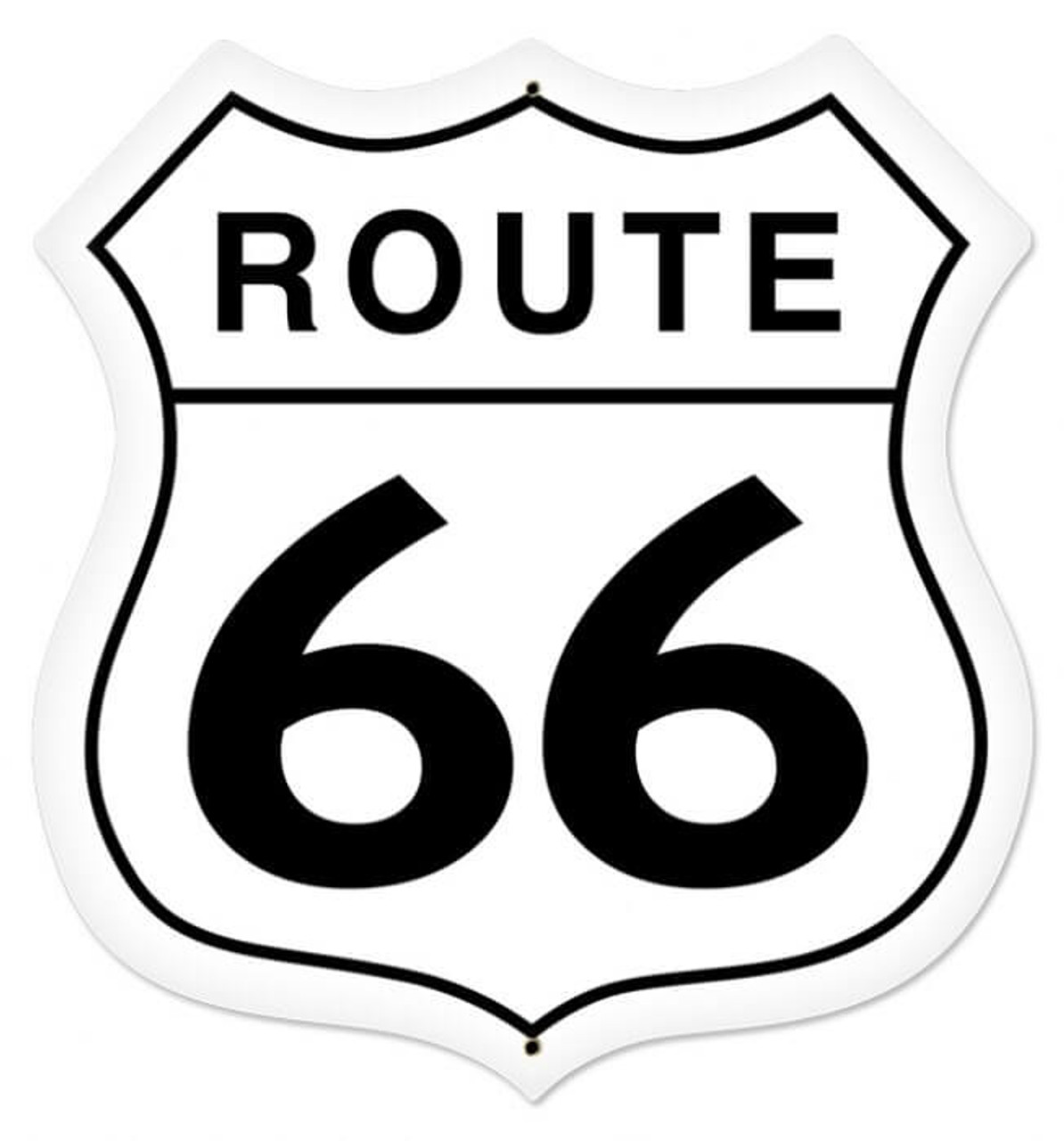 Retro Route 66 Shield Metal Sign 28 x 28 Inches