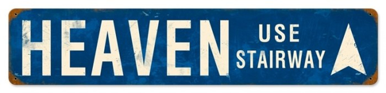 Retro Heaven Stairway Metal Sign 20 x 5 Inches