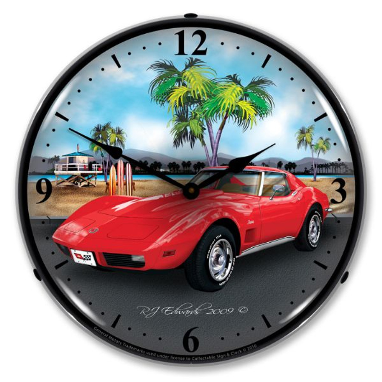 1973 Corvette Lighted Wall Clock