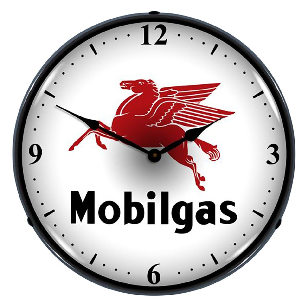 Mobilgas Lighted Wall Clock