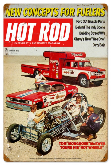 Retro Hot Rod Magazine 25781 Metal Sign16 x 24 Inches