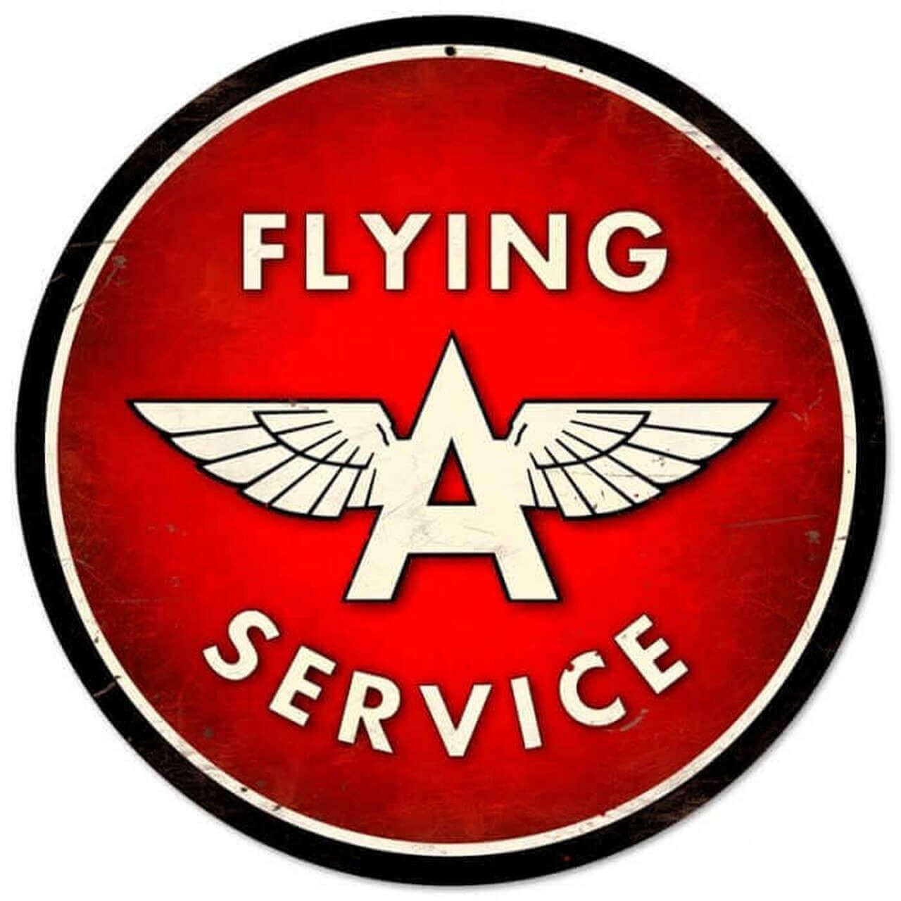 Retro Flying A Service Metal Sign 14 x 14 inches