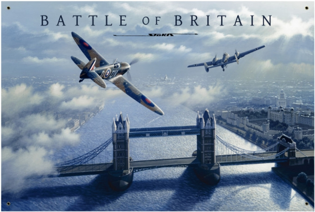Retro Battle of Britian 36 x 24 Inches Metal Sign