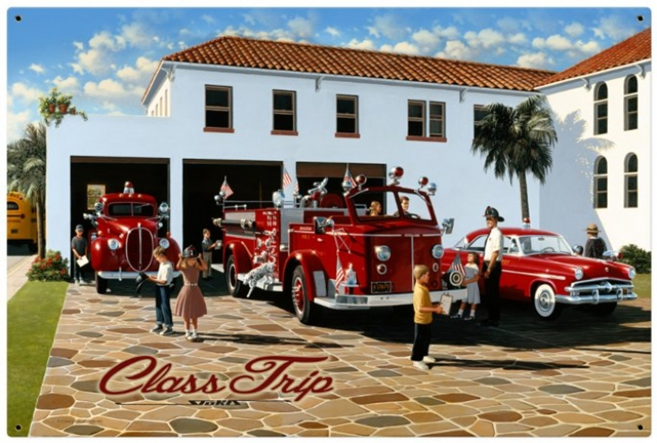 Retro Metal Sign Class Trip 36 x 24 Inches