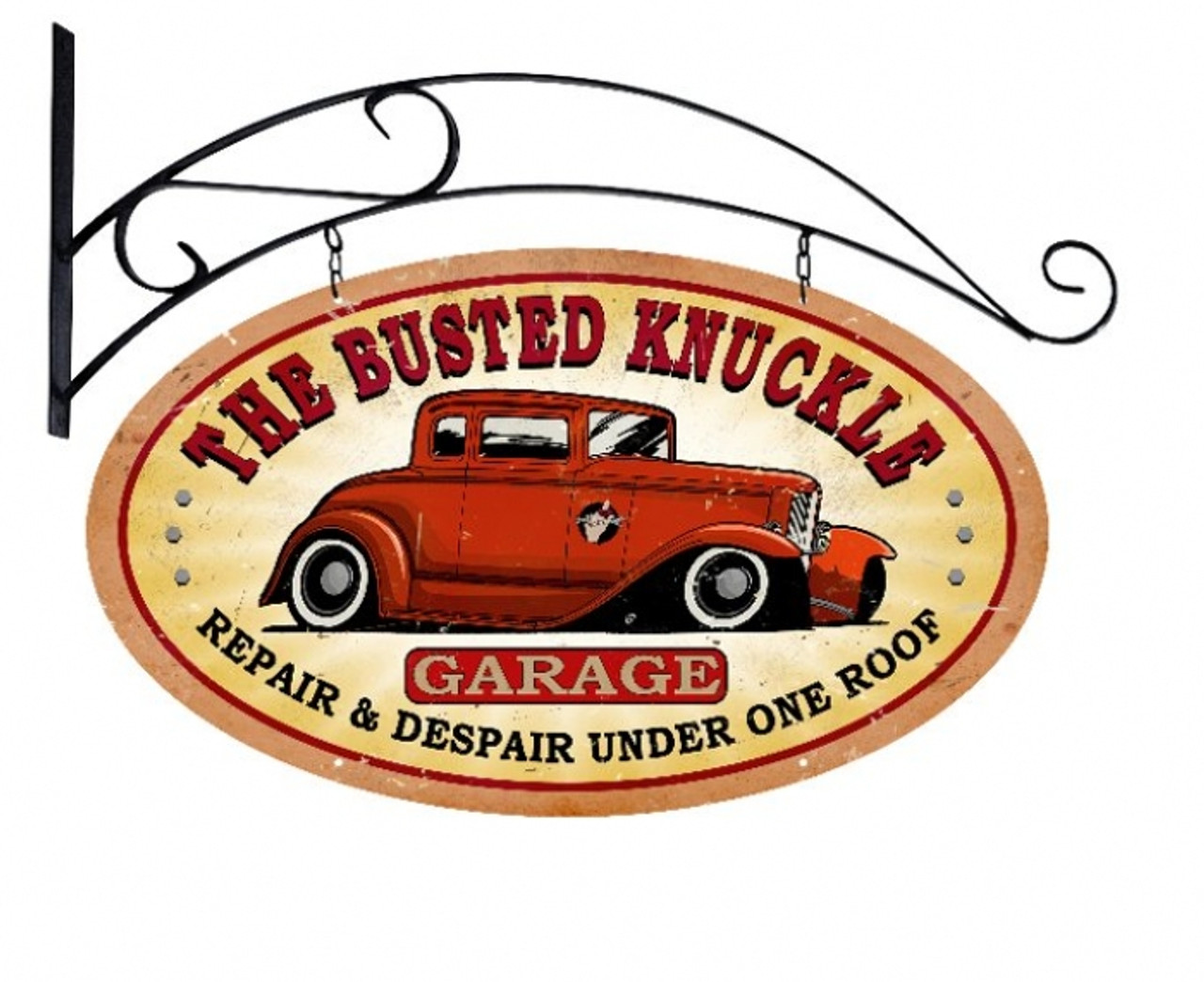 Vintage  Busted Knuckle Garage Metal Sign 2