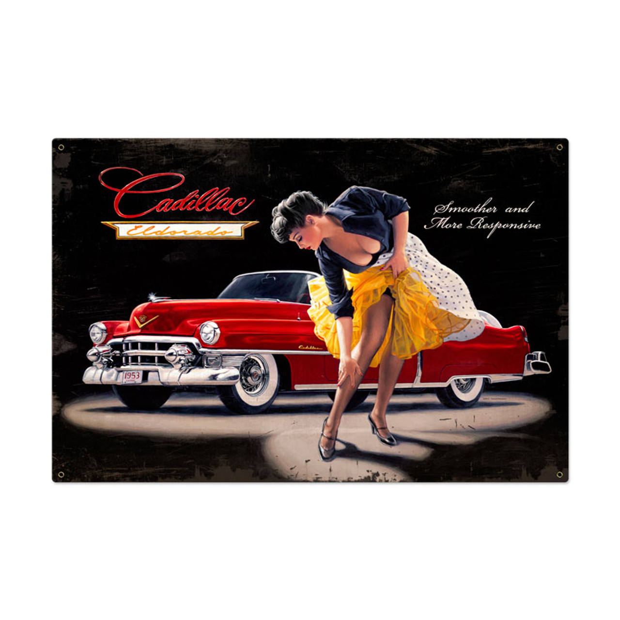 Retro Smooth and Sensual Metal Sign 36 x 24 Inches