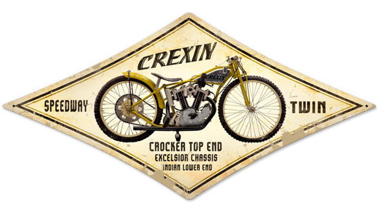 Retro Crexin Metal Sign 22 x 14 Inches