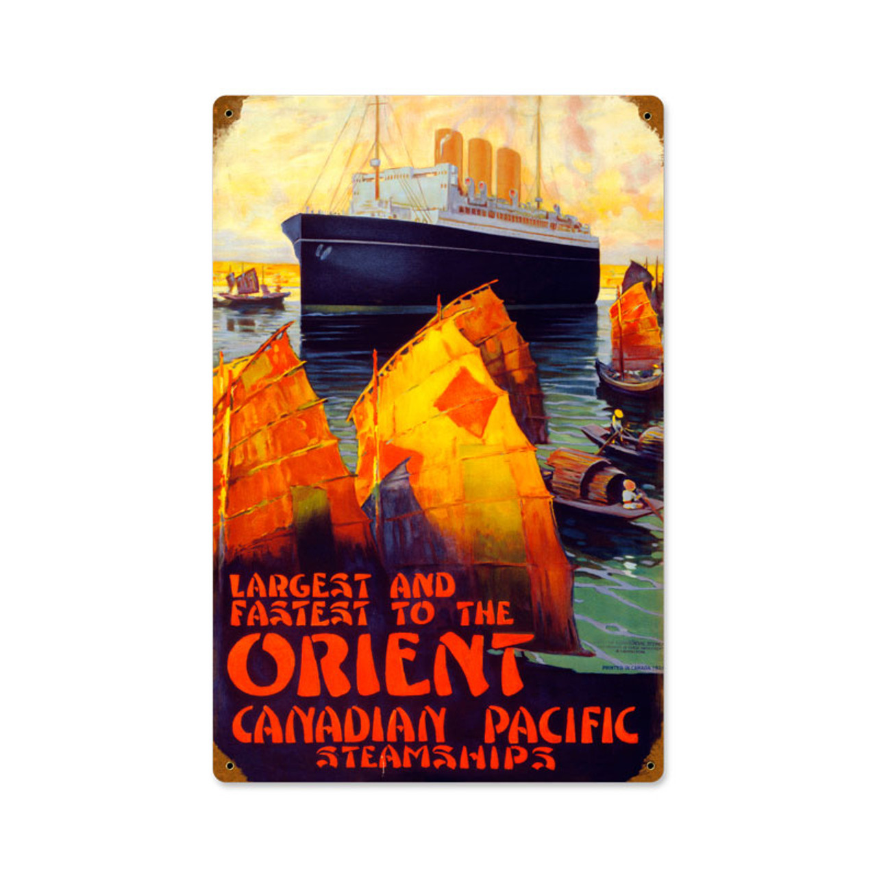 Retro Orient Canadian Pacific  Metal Sign   12 x 18 Inches