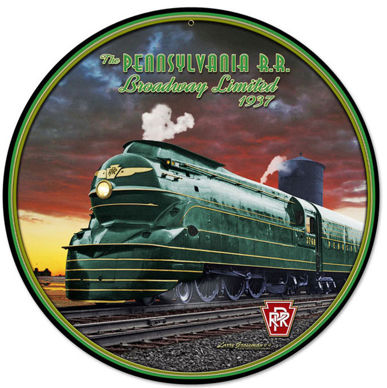 Pennsylvania Rail Road Round Metal Sign 14 x 14 Inches