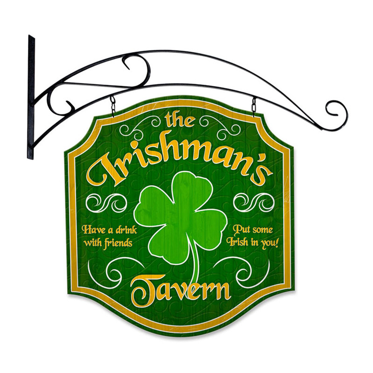 Retro Irishmans Tavern Double Sided  with Wall Mount Sign 20 x 20 Inches