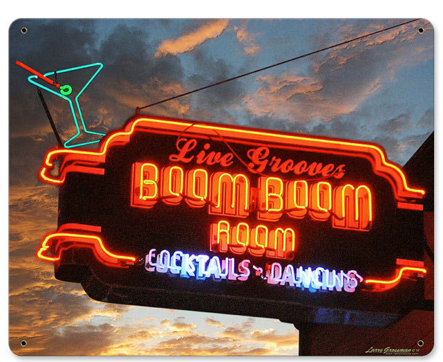 Boom Boom Room Metal Sign 15 x 12 Inches