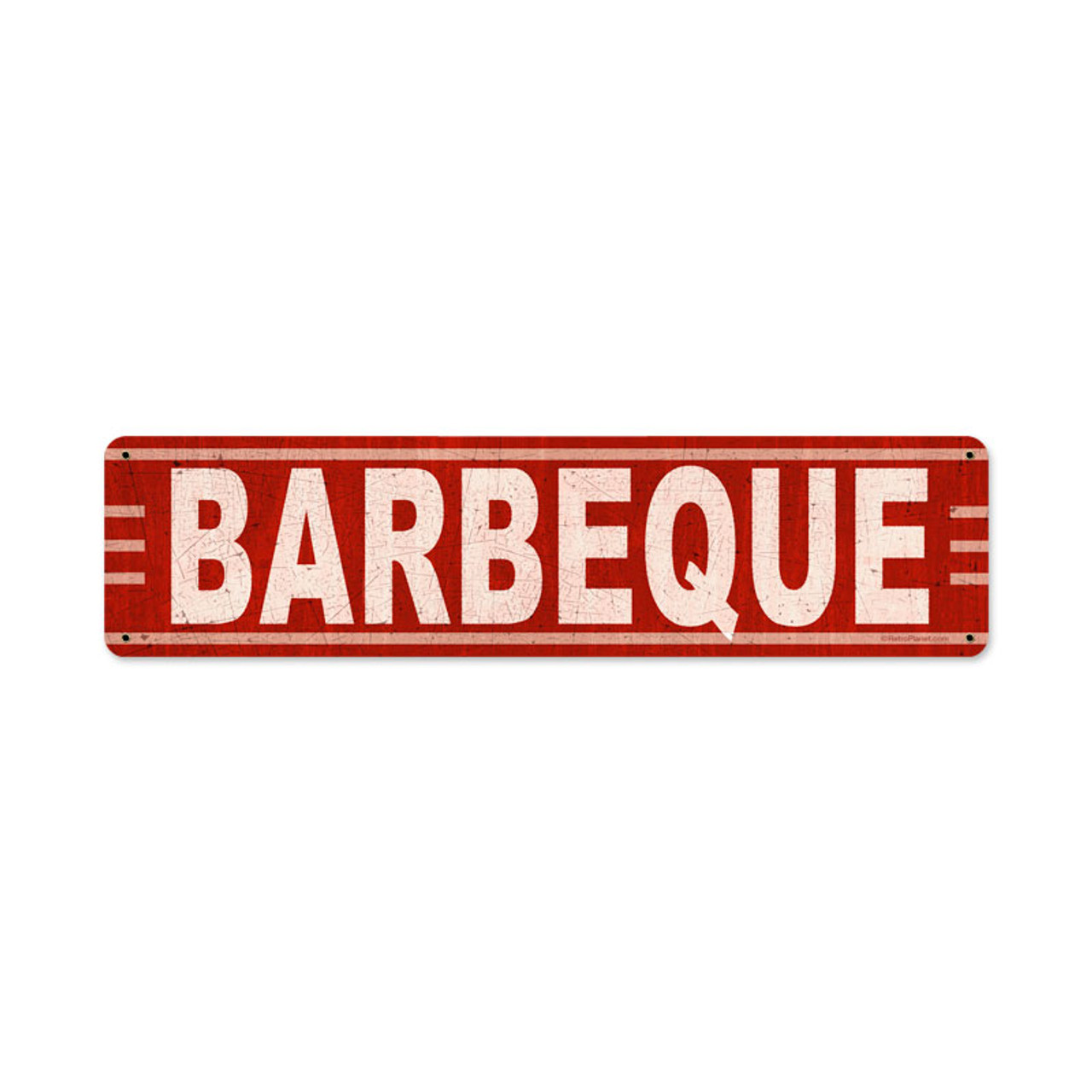 Barbeque Metal Sign 20 x 5 Inches