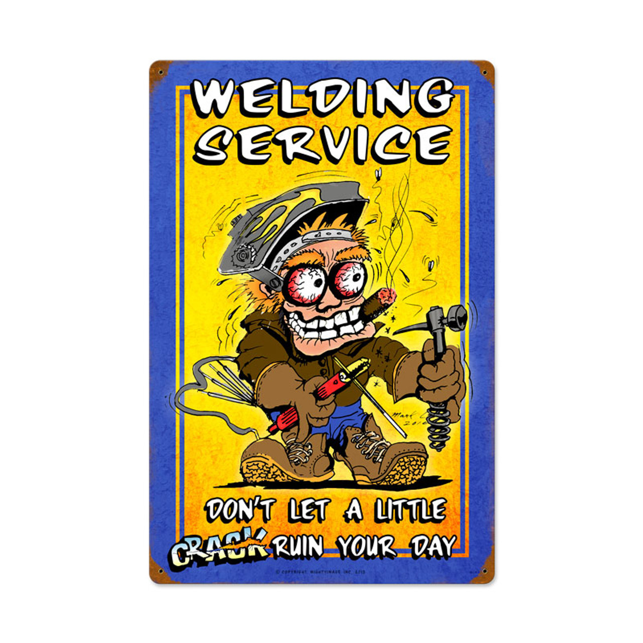 Welding Service Vintage Metal Sign 16 x 24 Inches