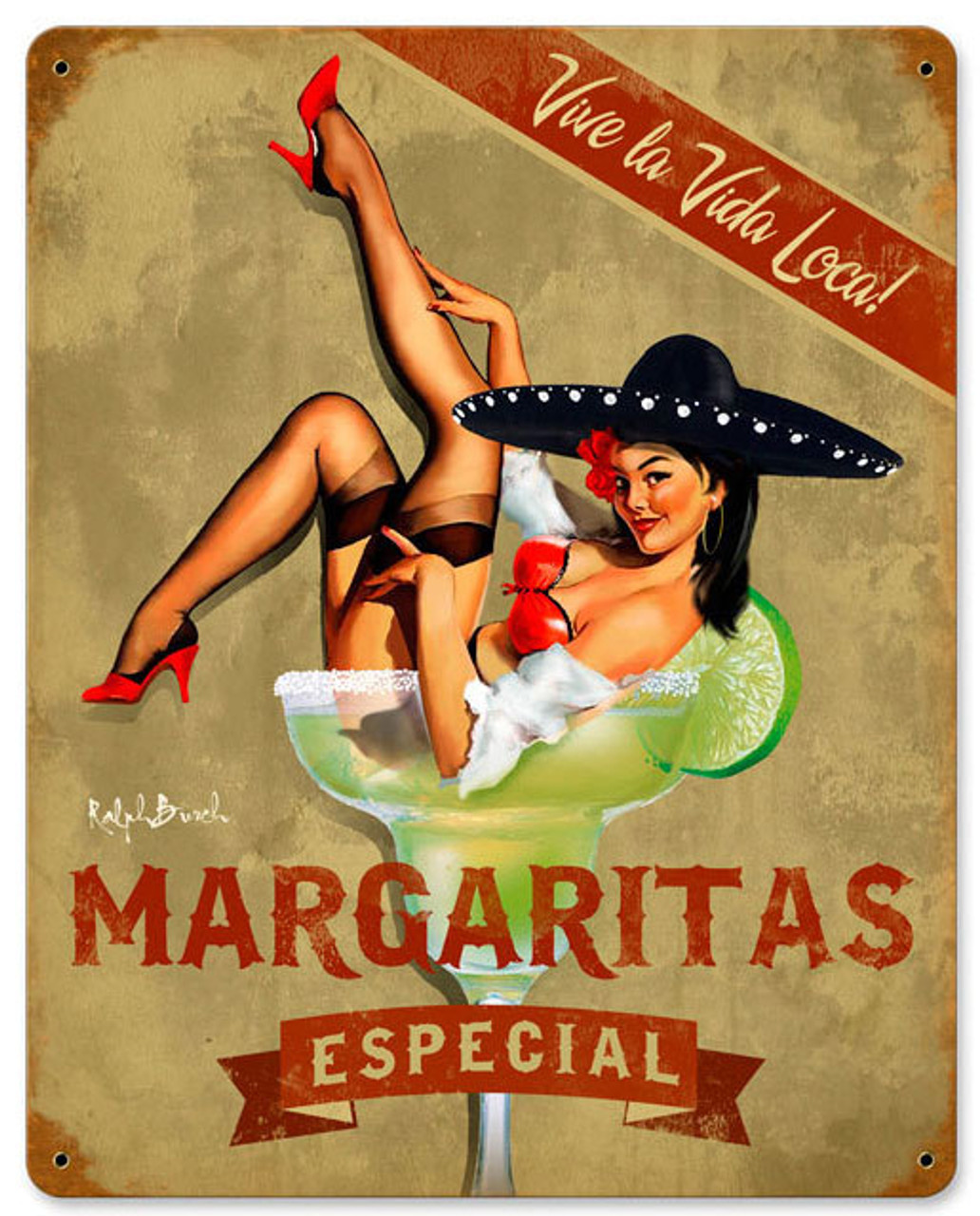 Margarita Especial Vintage Metal Sign 12 x 15 Inches